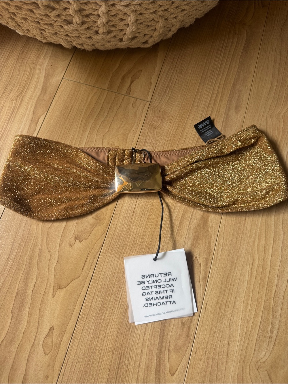 Same HAMMERED BANDEAU TOP